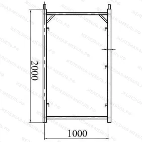 рама без лестницы лрс-40 (2,0х 1,0м)