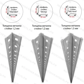 стеллаж ms strong 2000х1000х300 (6 полок)