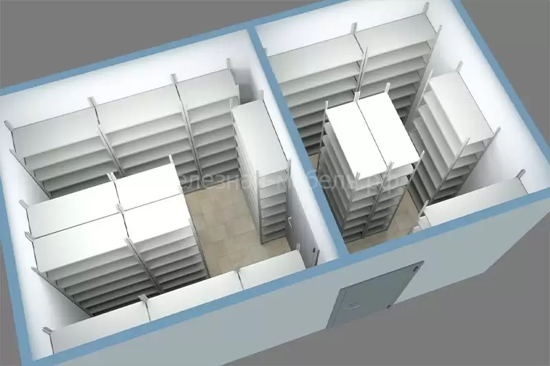 Проект 2 складских помещений площадью 9 и 7 кв.м. 